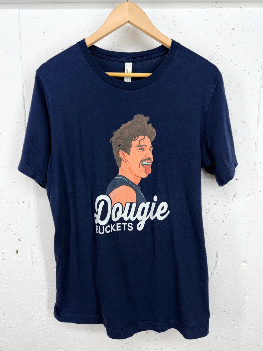 BarStool Sports Dougie Buckets Large Navy Blue T-Shirt